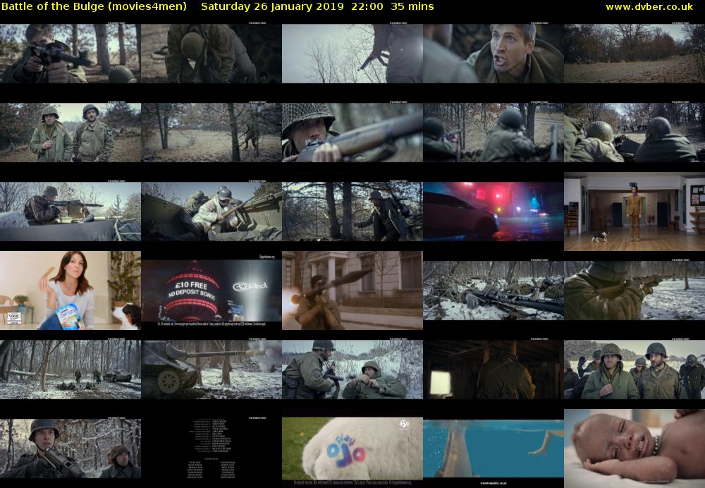 Battle of the Bulge (movies4men) Saturday 26 January 2019 22:00 - 22:35