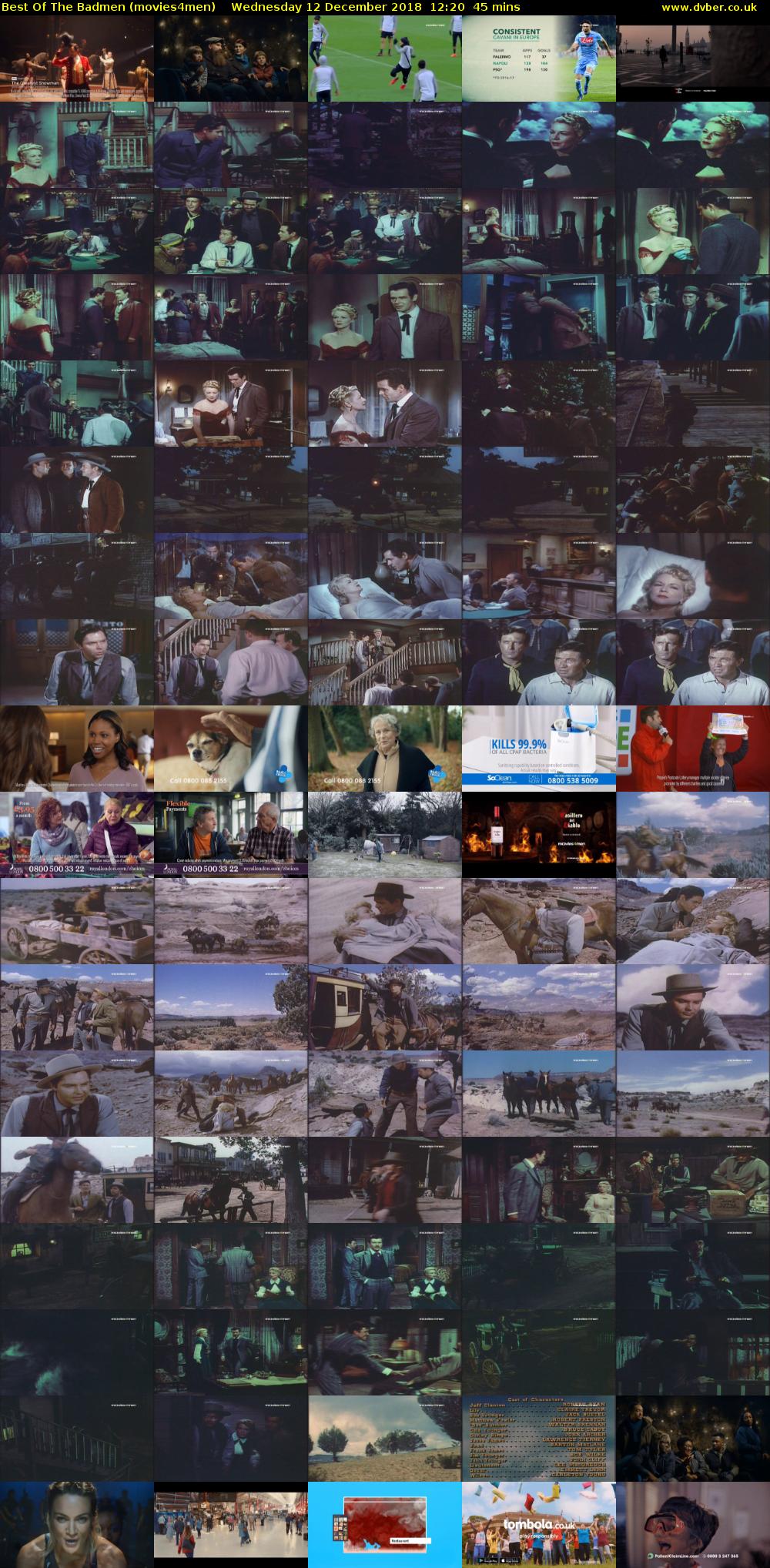 Best Of The Badmen (movies4men) Wednesday 12 December 2018 12:20 - 13:05