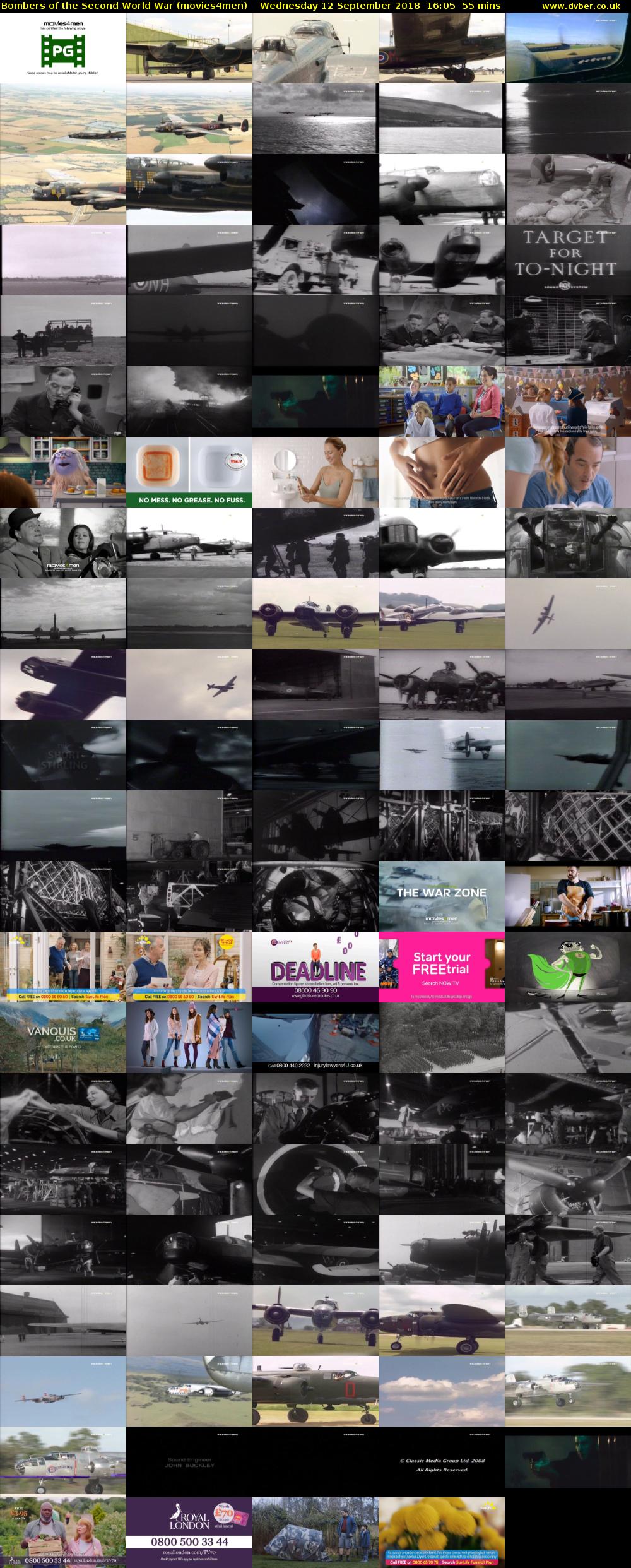Bombers of the Second World War (movies4men) Wednesday 12 September 2018 16:05 - 17:00