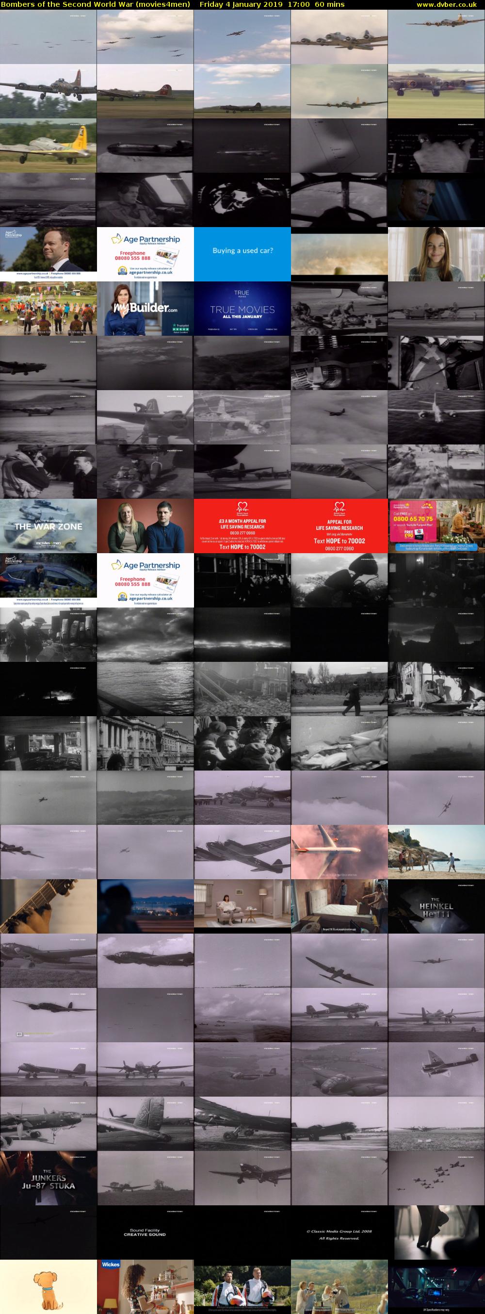 Bombers of the Second World War (movies4men) Friday 4 January 2019 17:00 - 18:00