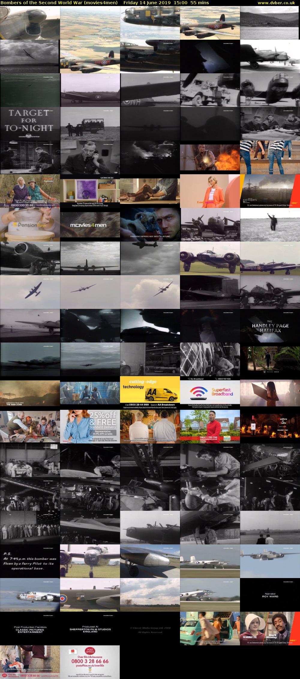 Bombers of the Second World War (movies4men) Friday 14 June 2019 15:00 - 15:55