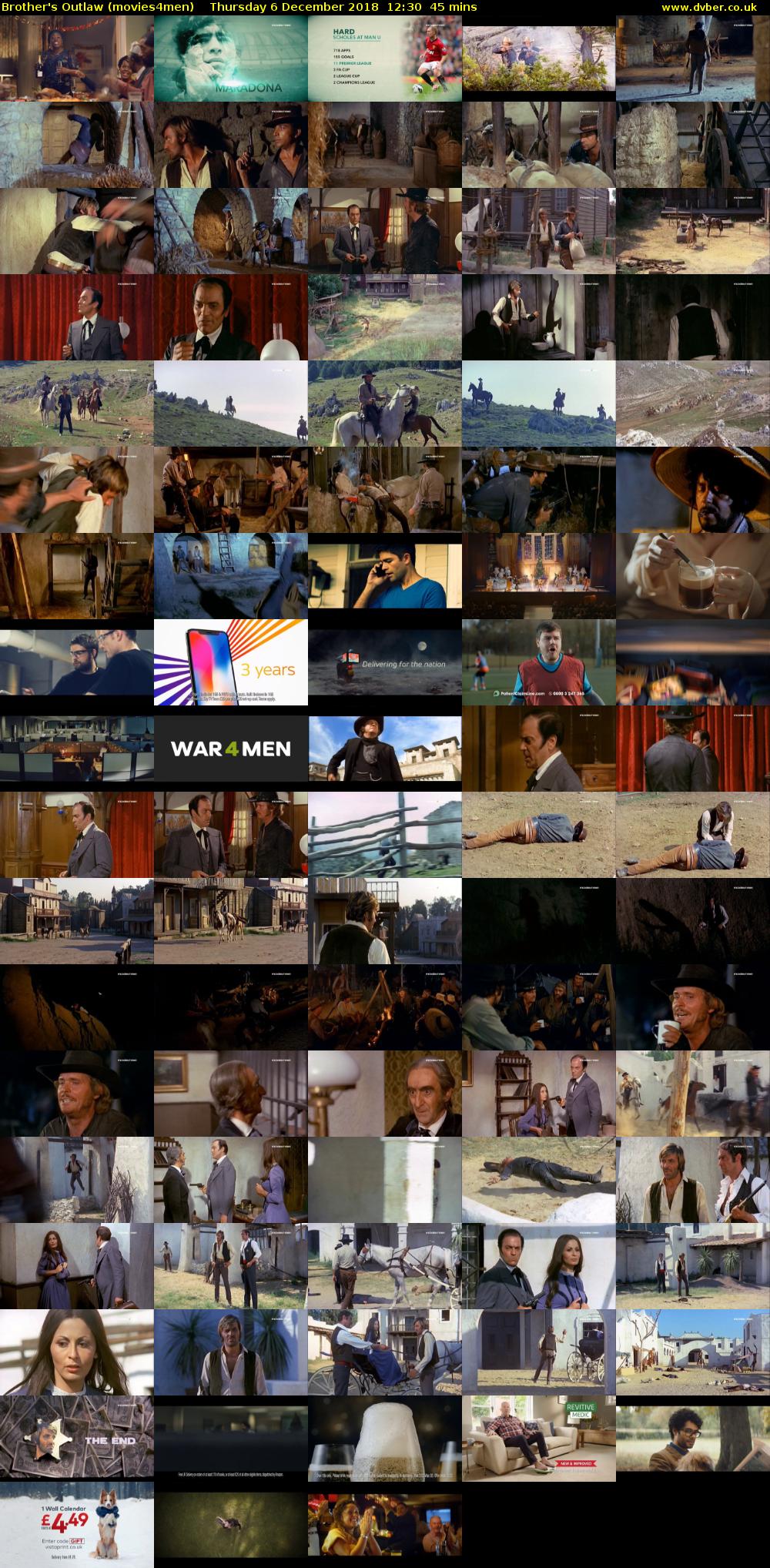 Brother's Outlaw (movies4men) Thursday 6 December 2018 12:30 - 13:15