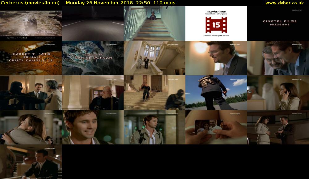 Cerberus (movies4men) Monday 26 November 2018 22:50 - 00:40