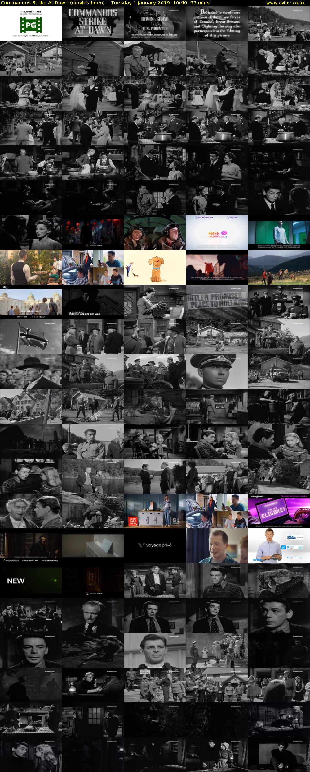 Commandos Strike At Dawn (movies4men) Tuesday 1 January 2019 10:40 - 11:35