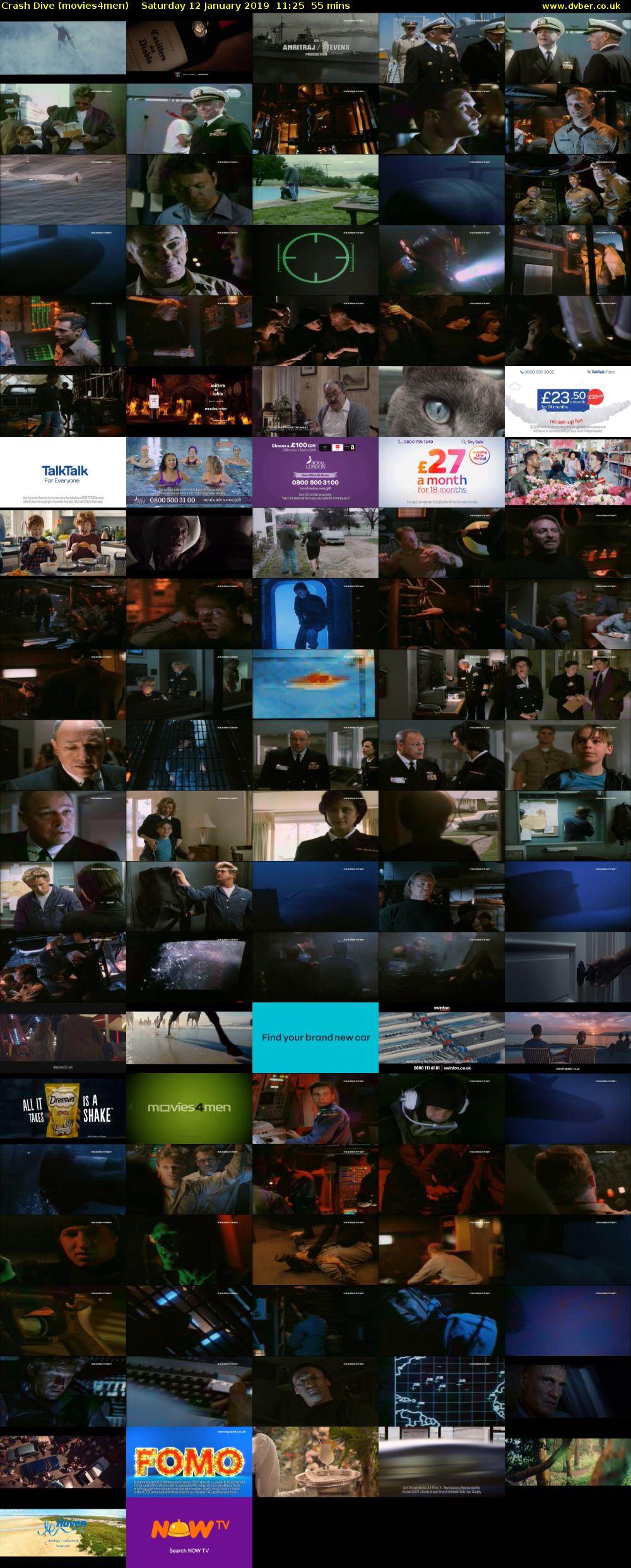 Crash Dive (movies4men) Saturday 12 January 2019 11:25 - 12:20