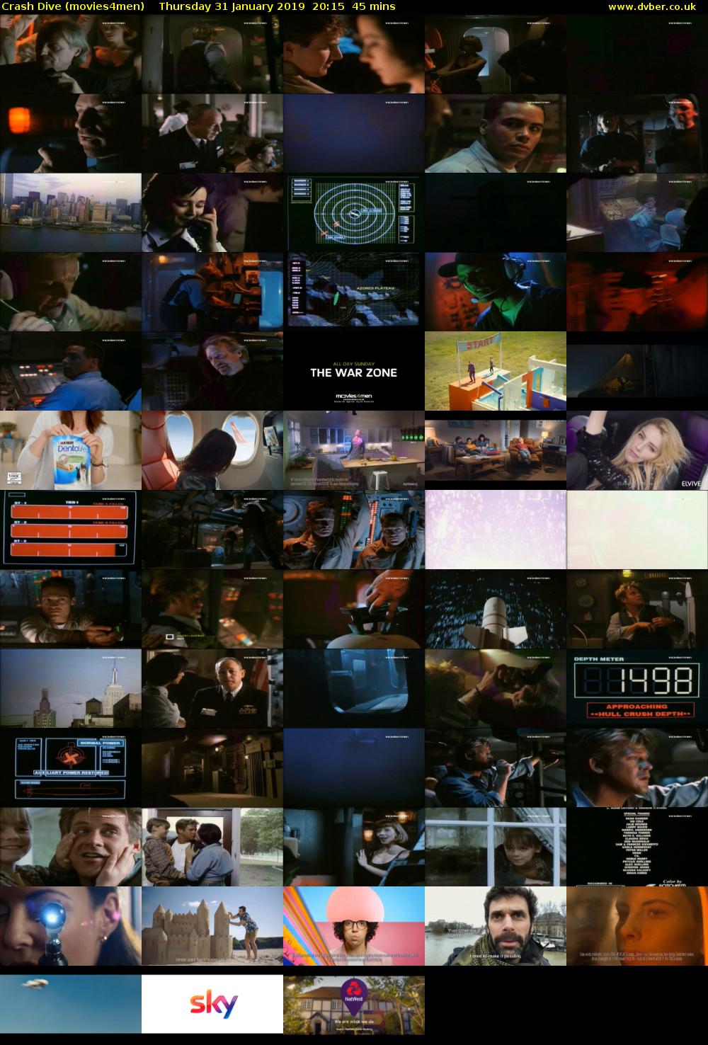 Crash Dive (movies4men) Thursday 31 January 2019 20:15 - 21:00