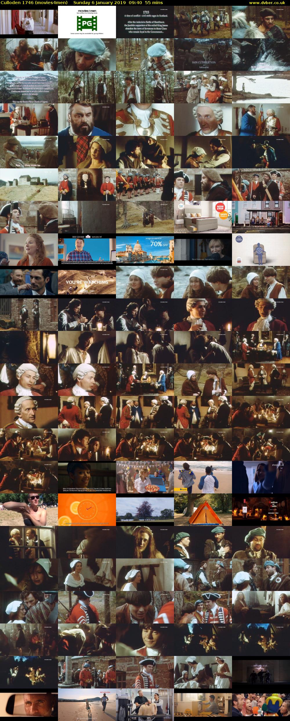 Culloden 1746 (movies4men) Sunday 6 January 2019 09:40 - 10:35