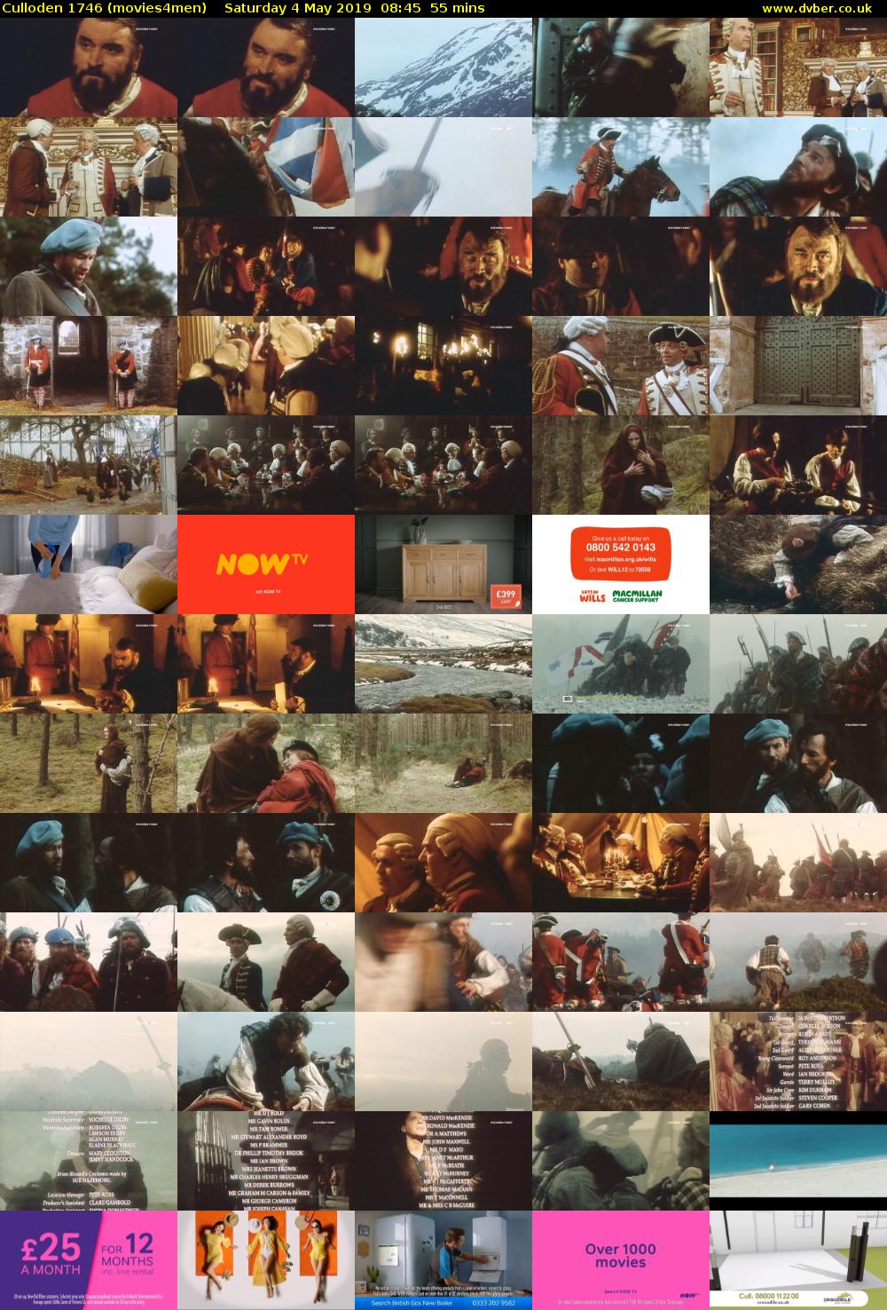 Culloden 1746 (movies4men) Saturday 4 May 2019 08:45 - 09:40