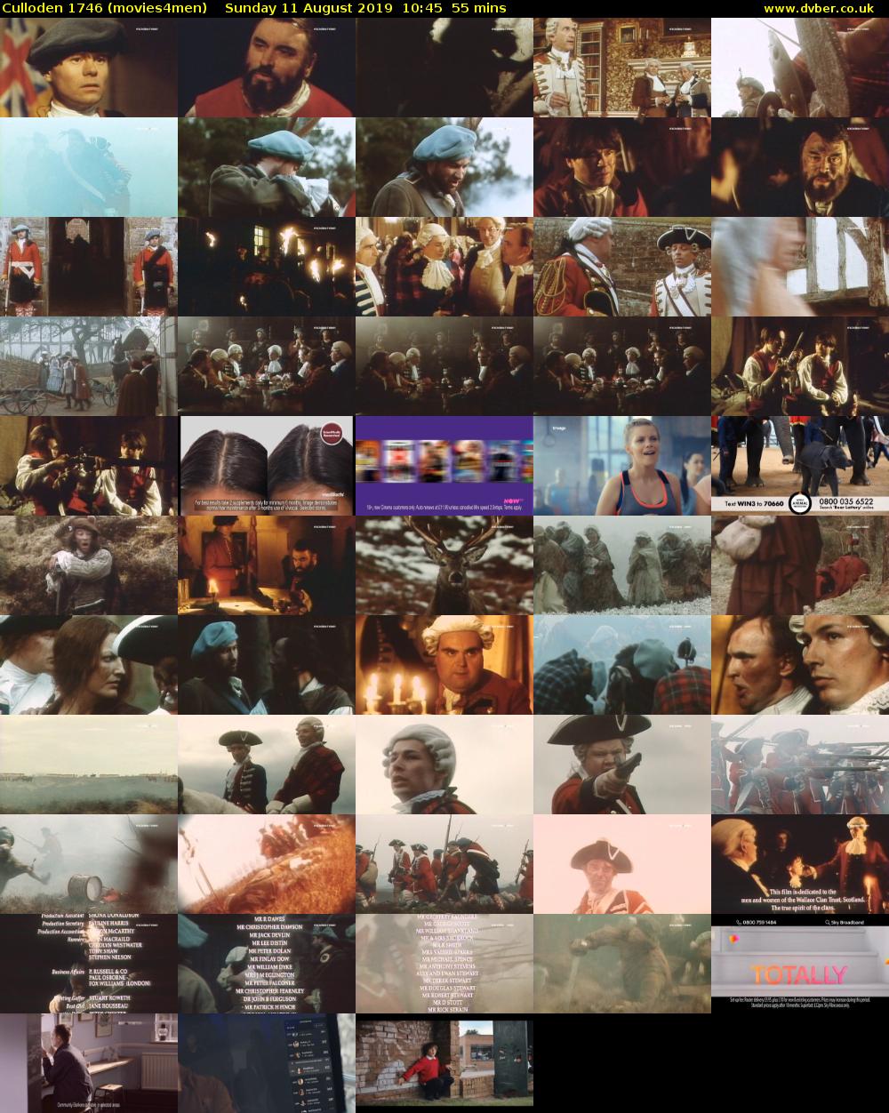 Culloden 1746 (movies4men) Sunday 11 August 2019 10:45 - 11:40