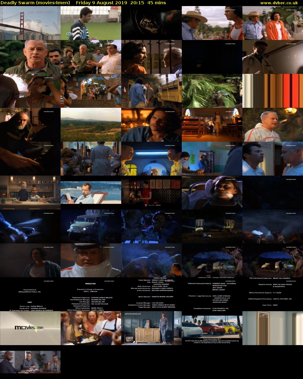 Deadly Swarm (movies4men) Friday 9 August 2019 20:15 - 21:00