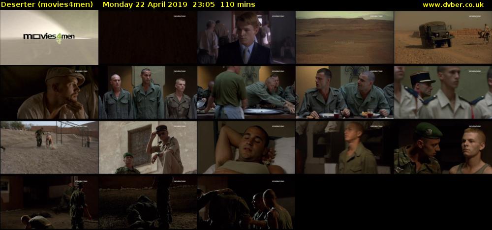 Deserter (movies4men) Monday 22 April 2019 23:05 - 00:55