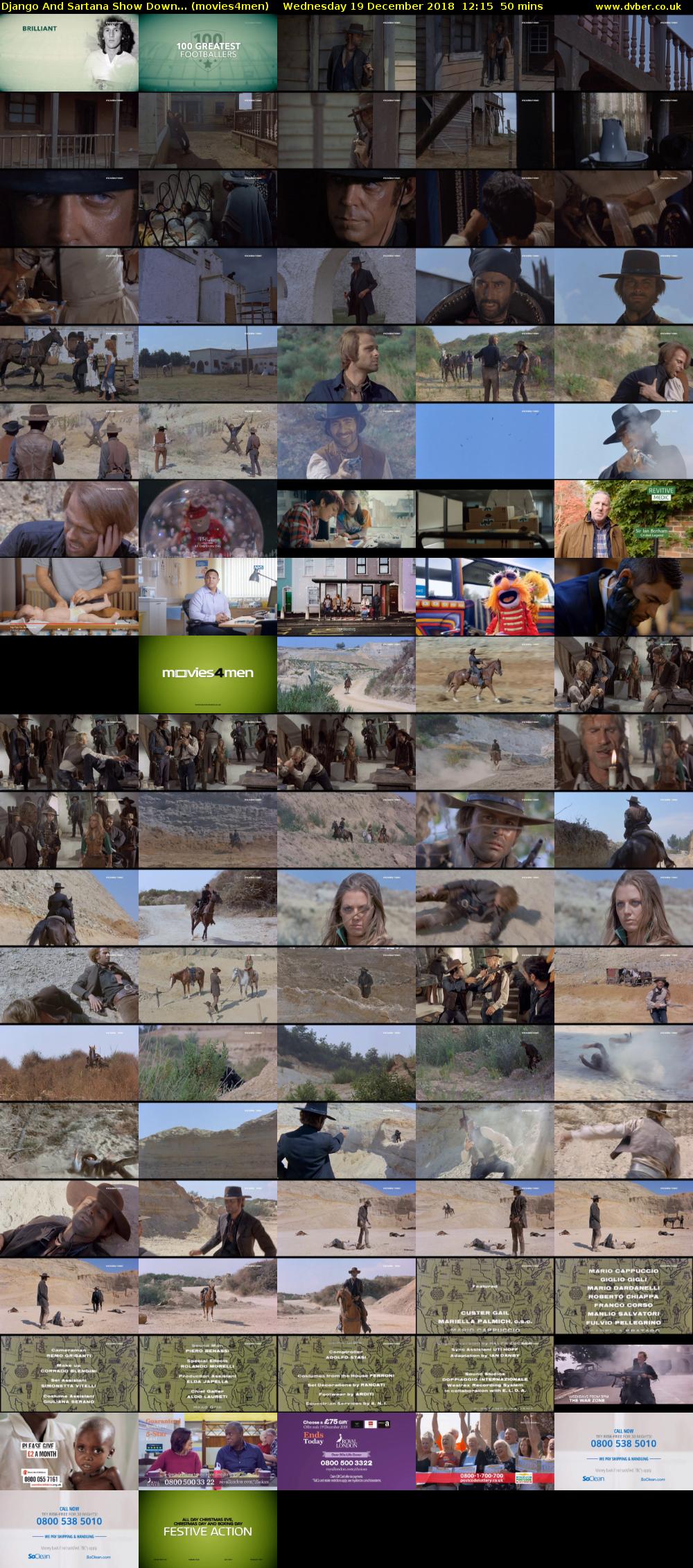 Django And Sartana Show Down... (movies4men) Wednesday 19 December 2018 12:15 - 13:05