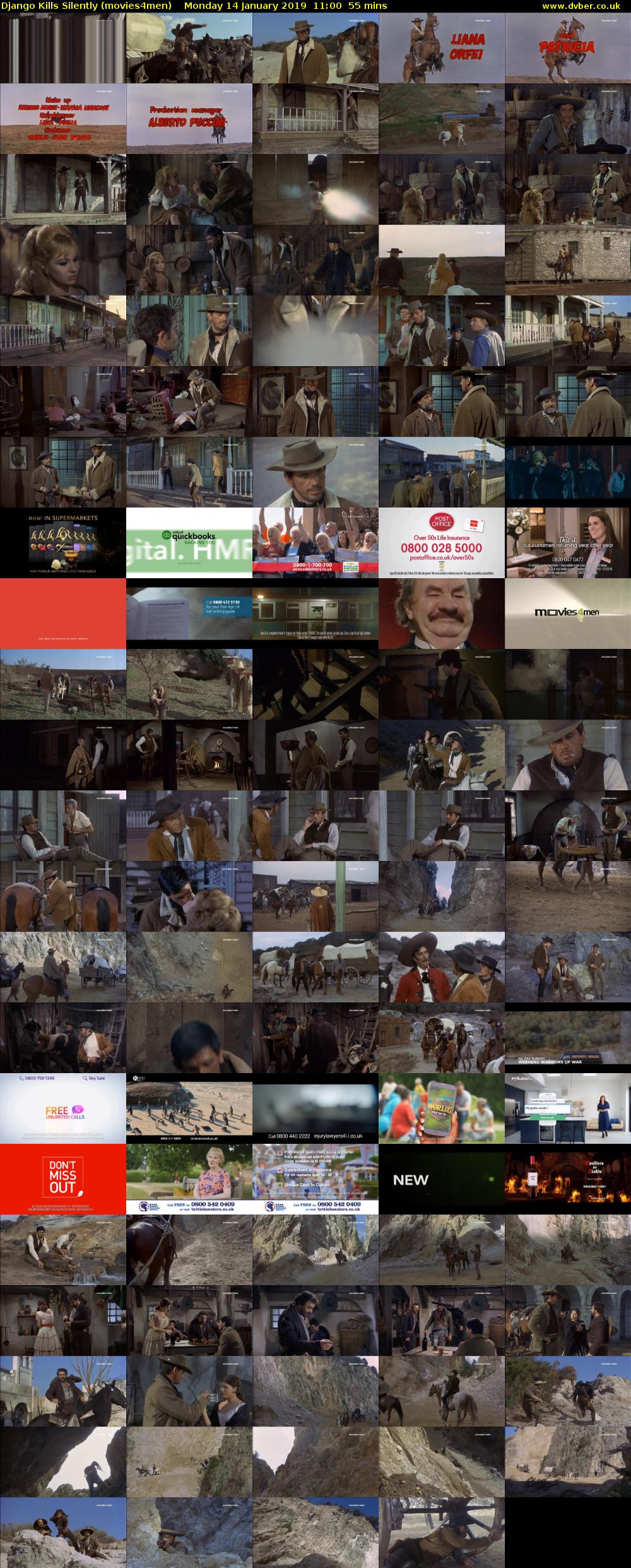 Django Kills Silently (movies4men) Monday 14 January 2019 11:00 - 11:55