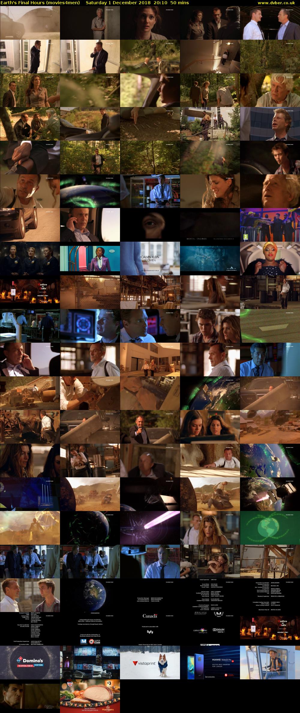 Earth's Final Hours (movies4men) Saturday 1 December 2018 20:10 - 21:00