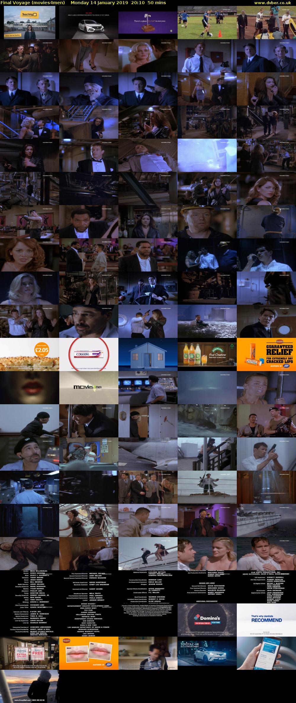 Final Voyage (movies4men) Monday 14 January 2019 20:10 - 21:00