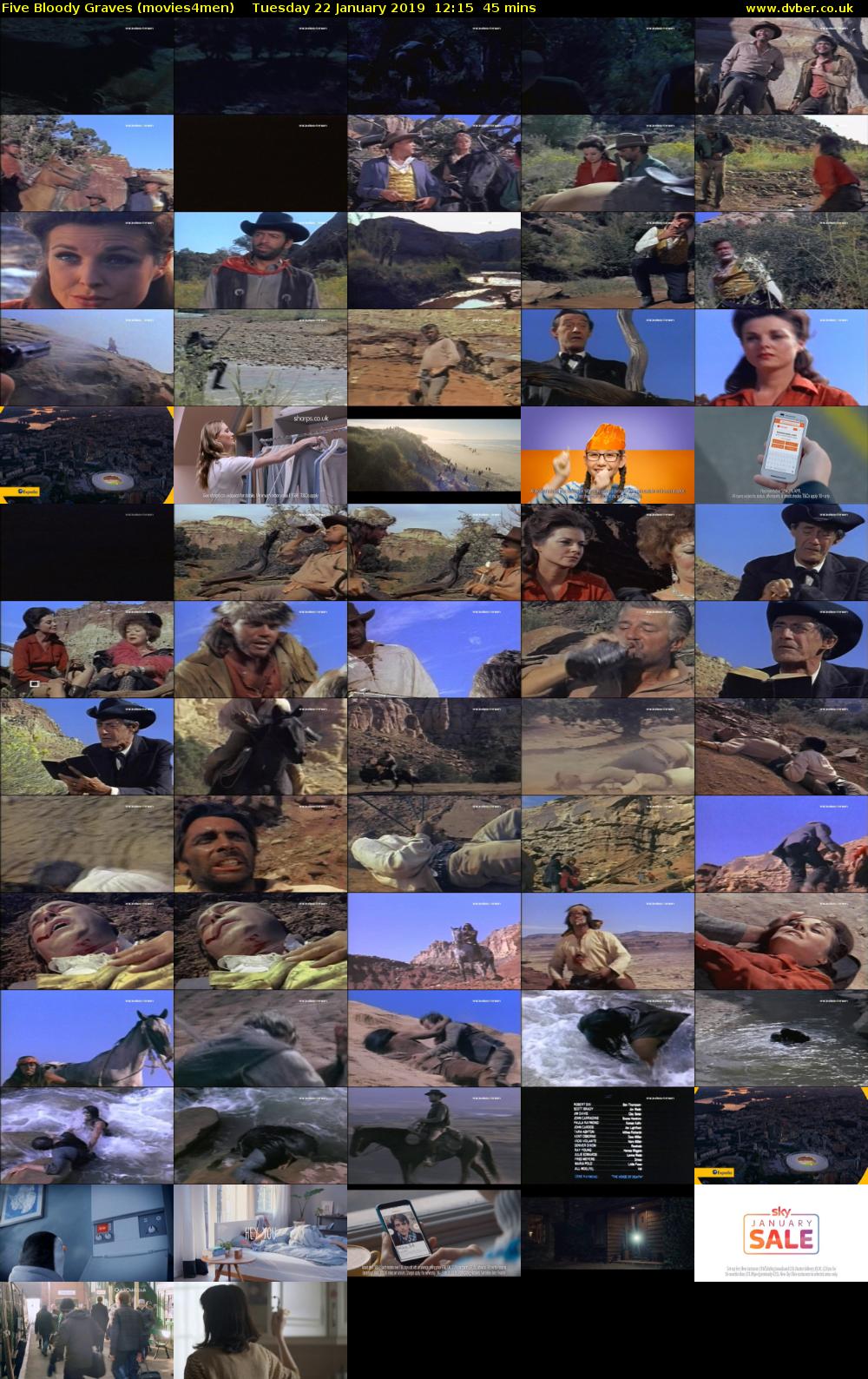 Five Bloody Graves (movies4men) Tuesday 22 January 2019 12:15 - 13:00