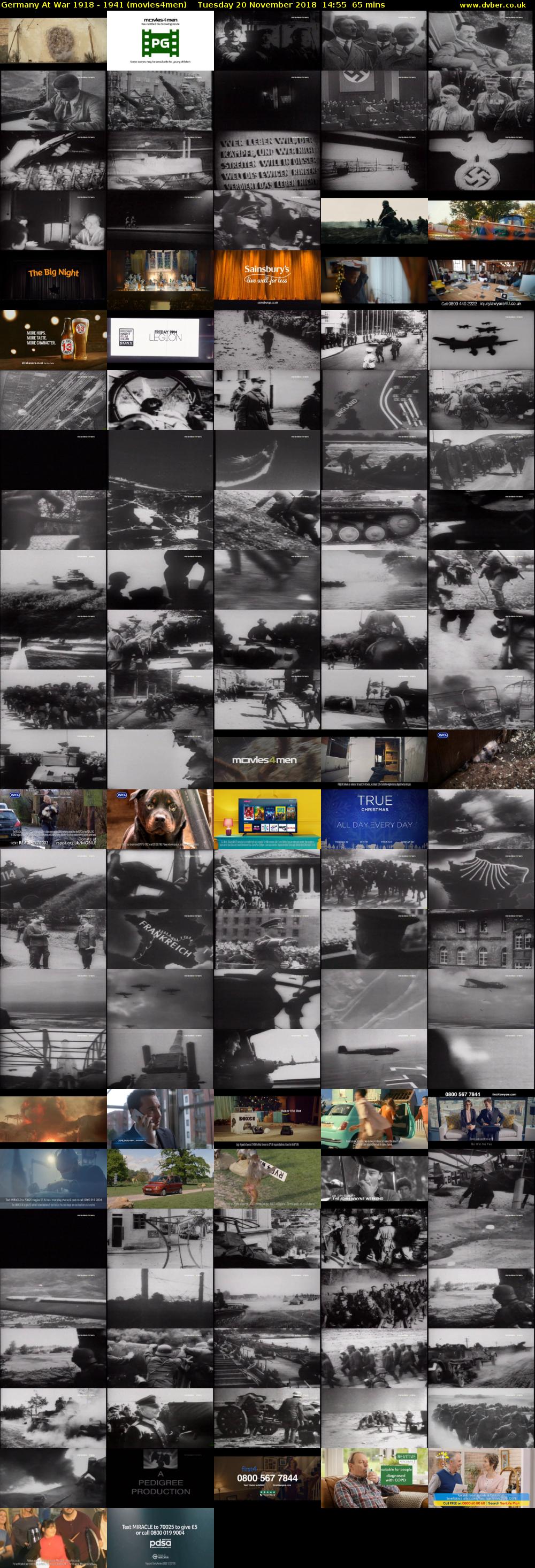 Germany At War 1918 - 1941 (movies4men) Tuesday 20 November 2018 14:55 - 16:00