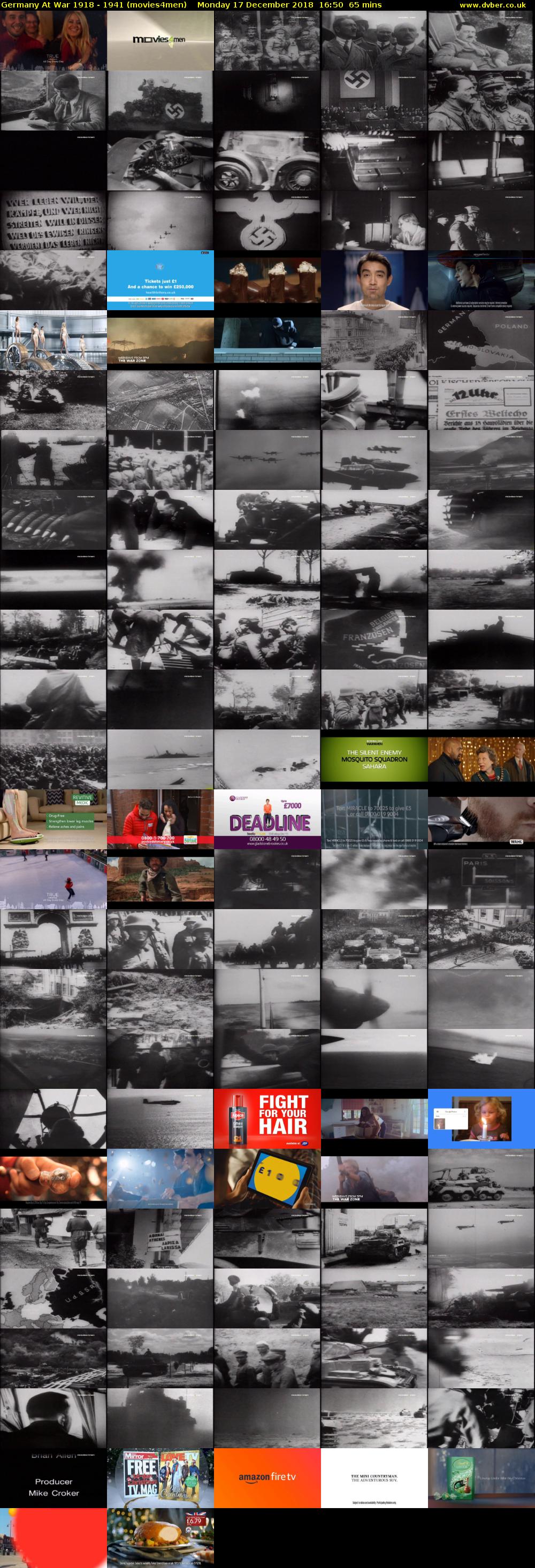 Germany At War 1918 - 1941 (movies4men) Monday 17 December 2018 16:50 - 17:55