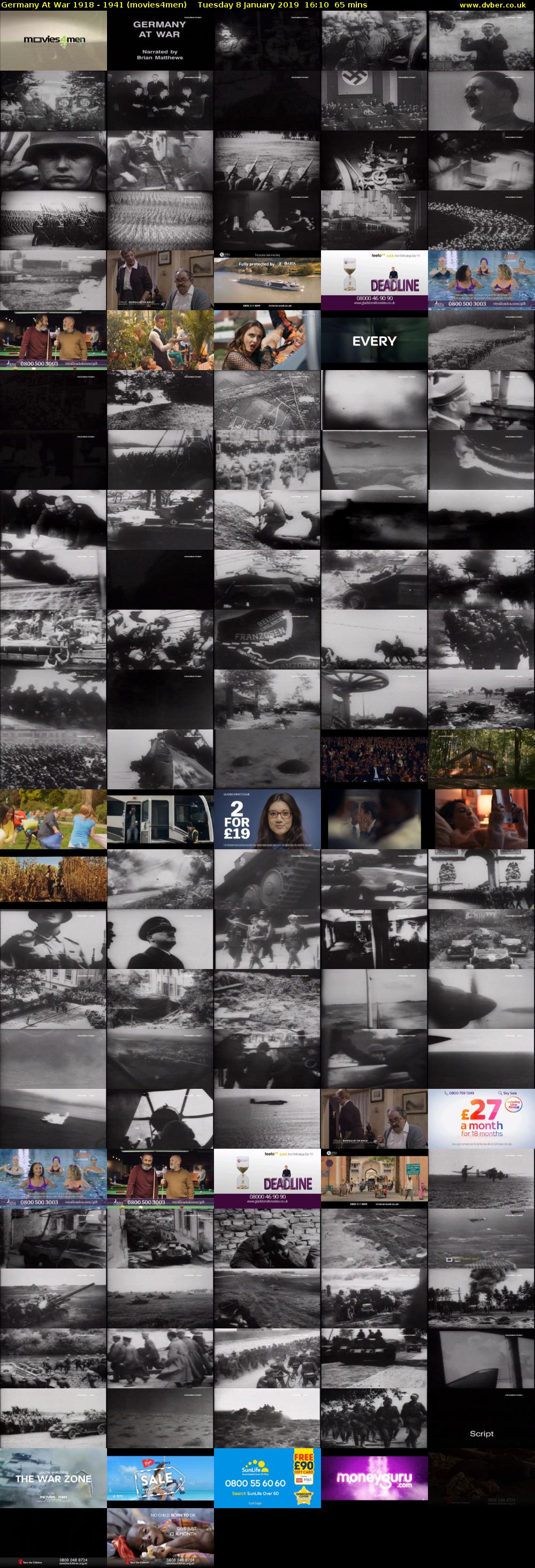 Germany At War 1918 - 1941 (movies4men) Tuesday 8 January 2019 16:10 - 17:15