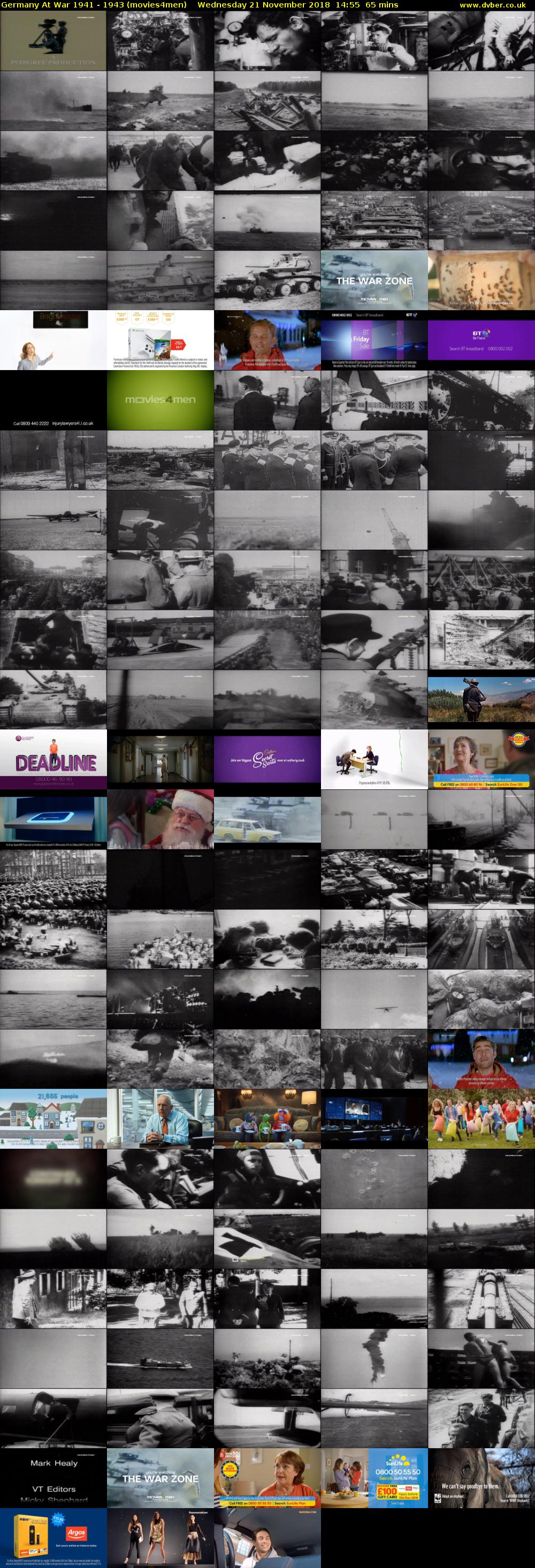 Germany At War 1941 - 1943 (movies4men) Wednesday 21 November 2018 14:55 - 16:00