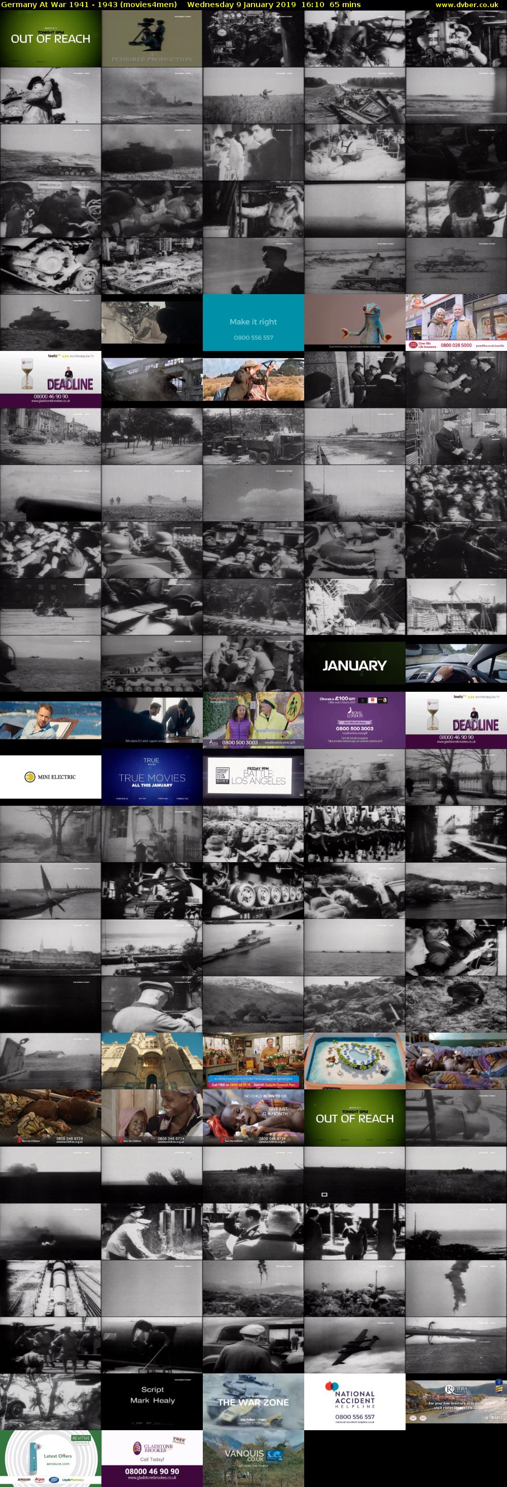 Germany At War 1941 - 1943 (movies4men) Wednesday 9 January 2019 16:10 - 17:15