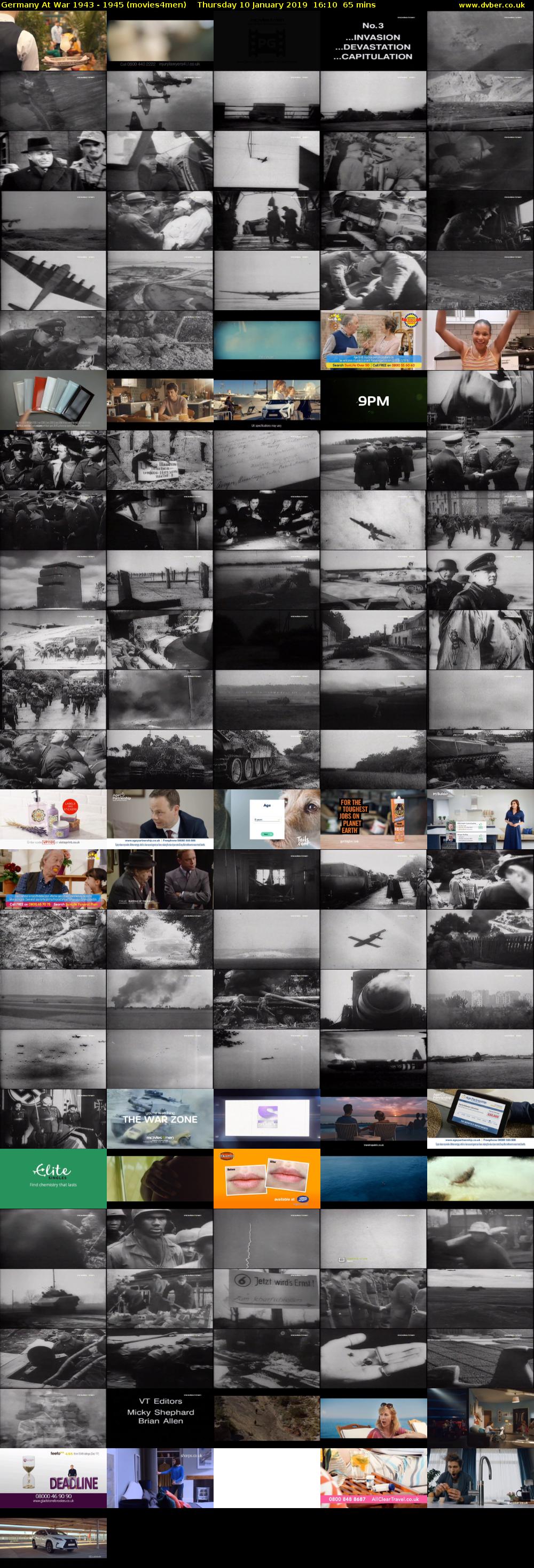 Germany At War 1943 - 1945 (movies4men) Thursday 10 January 2019 16:10 - 17:15