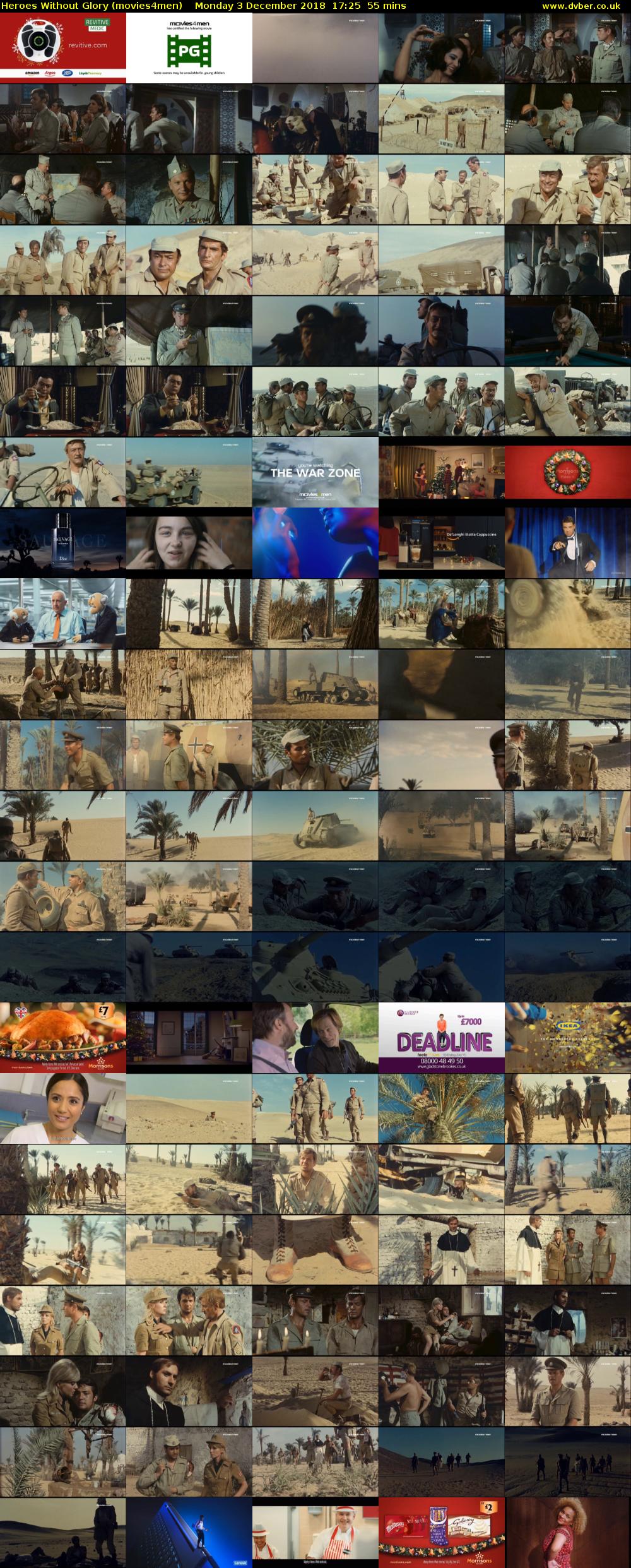 Heroes Without Glory (movies4men) Monday 3 December 2018 17:25 - 18:20