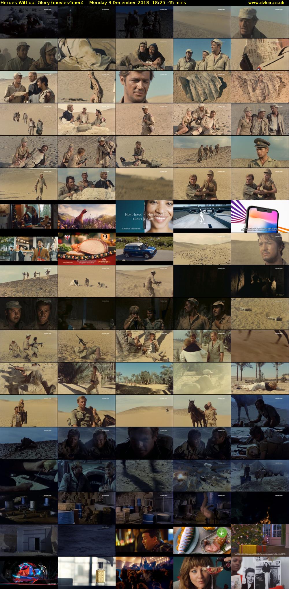 Heroes Without Glory (movies4men) Monday 3 December 2018 18:25 - 19:10