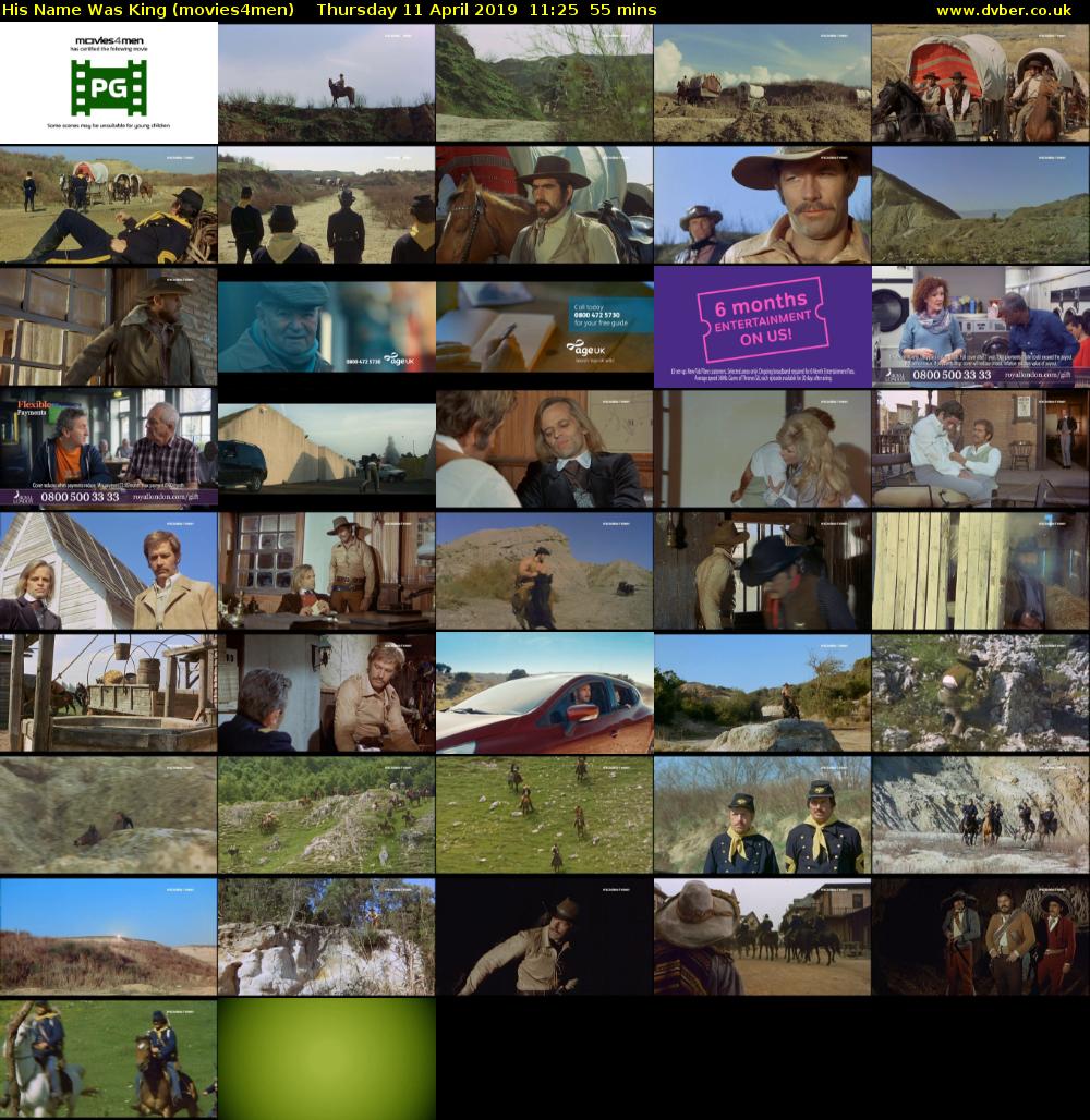 His Name Was King (movies4men) Thursday 11 April 2019 11:25 - 12:20