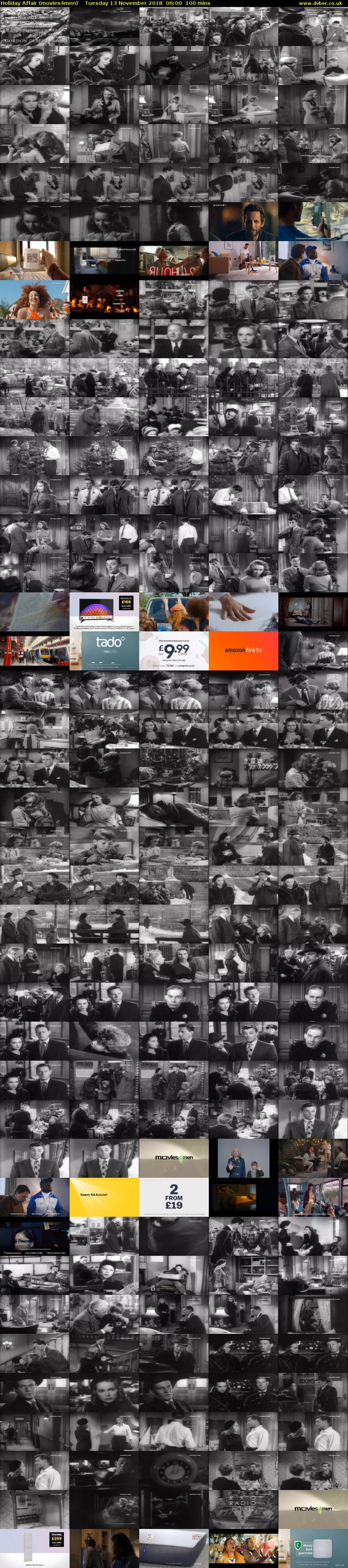 Holiday Affair (movies4men) Tuesday 13 November 2018 06:00 - 07:40