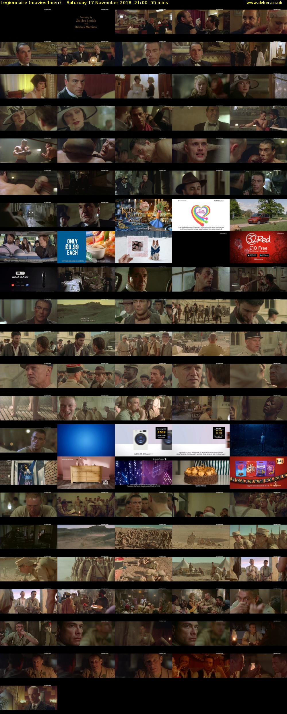 Legionnaire (movies4men) Saturday 17 November 2018 21:00 - 21:55
