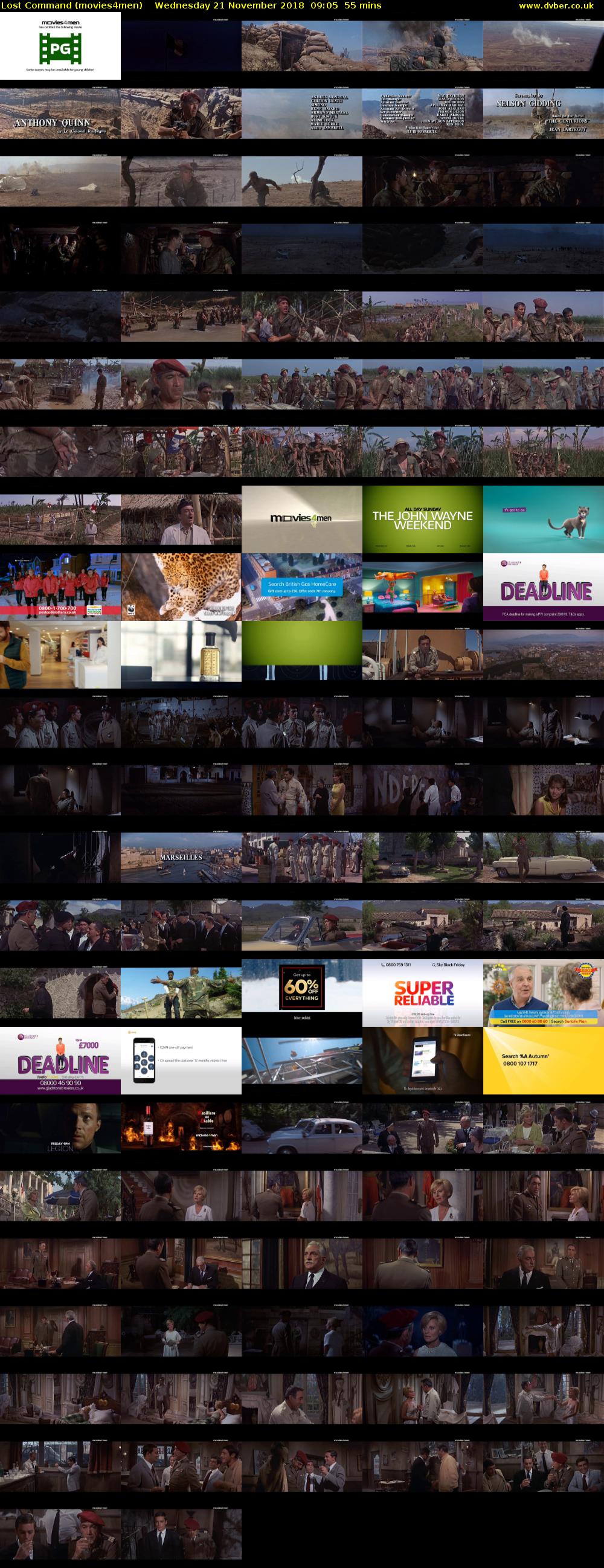 Lost Command (movies4men) Wednesday 21 November 2018 09:05 - 10:00