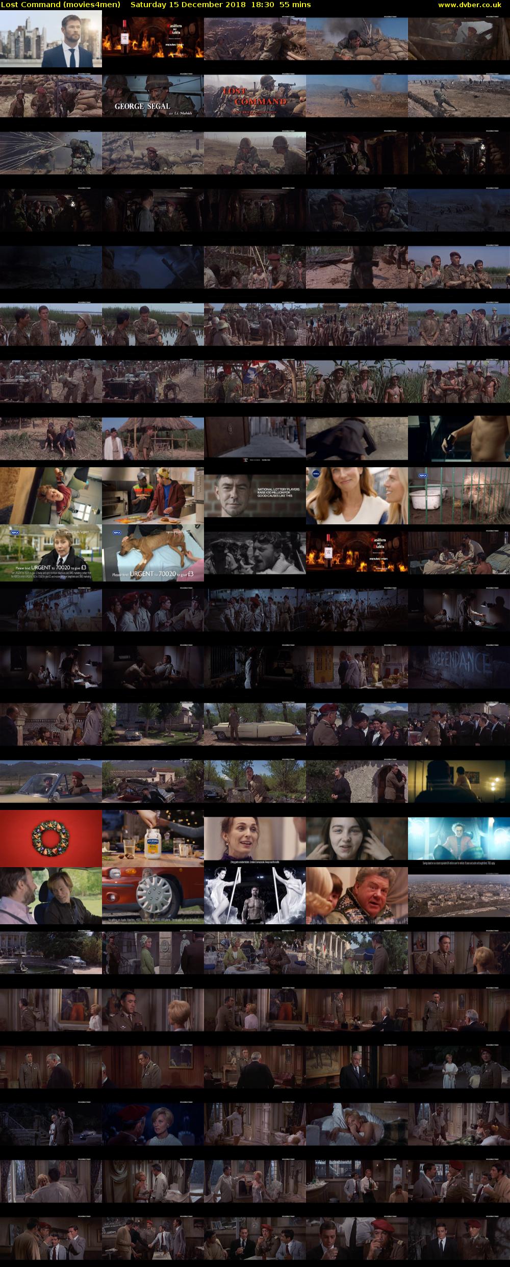 Lost Command (movies4men) Saturday 15 December 2018 18:30 - 19:25