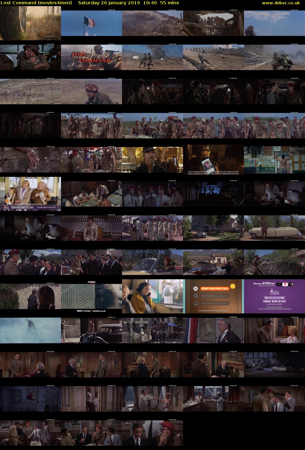 Lost Command (movies4men) Saturday 26 January 2019 10:40 - 11:35