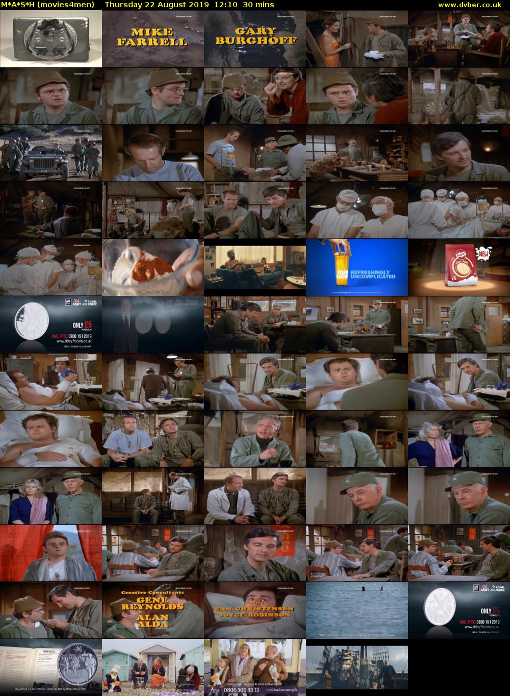 M*A*S*H (movies4men) Thursday 22 August 2019 12:10 - 12:40