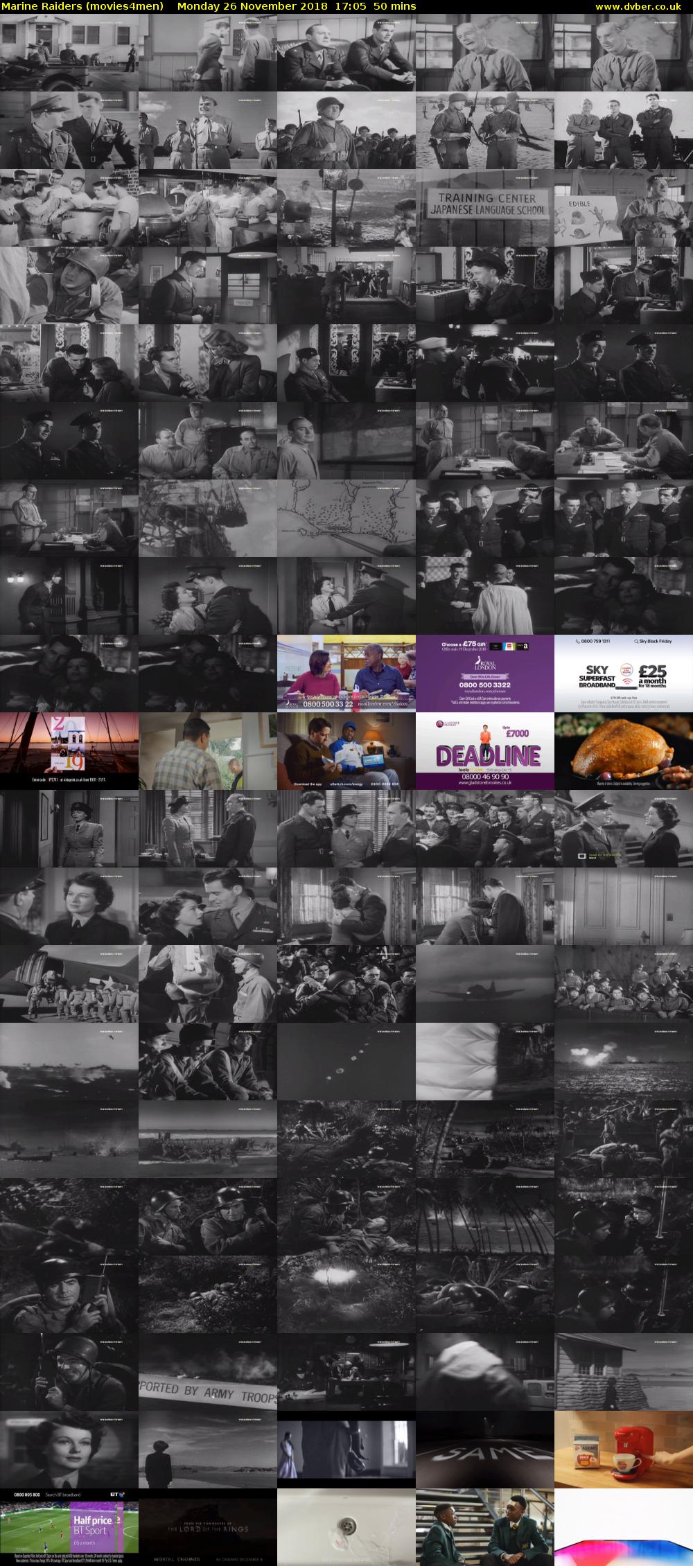 Marine Raiders (movies4men) Monday 26 November 2018 17:05 - 17:55