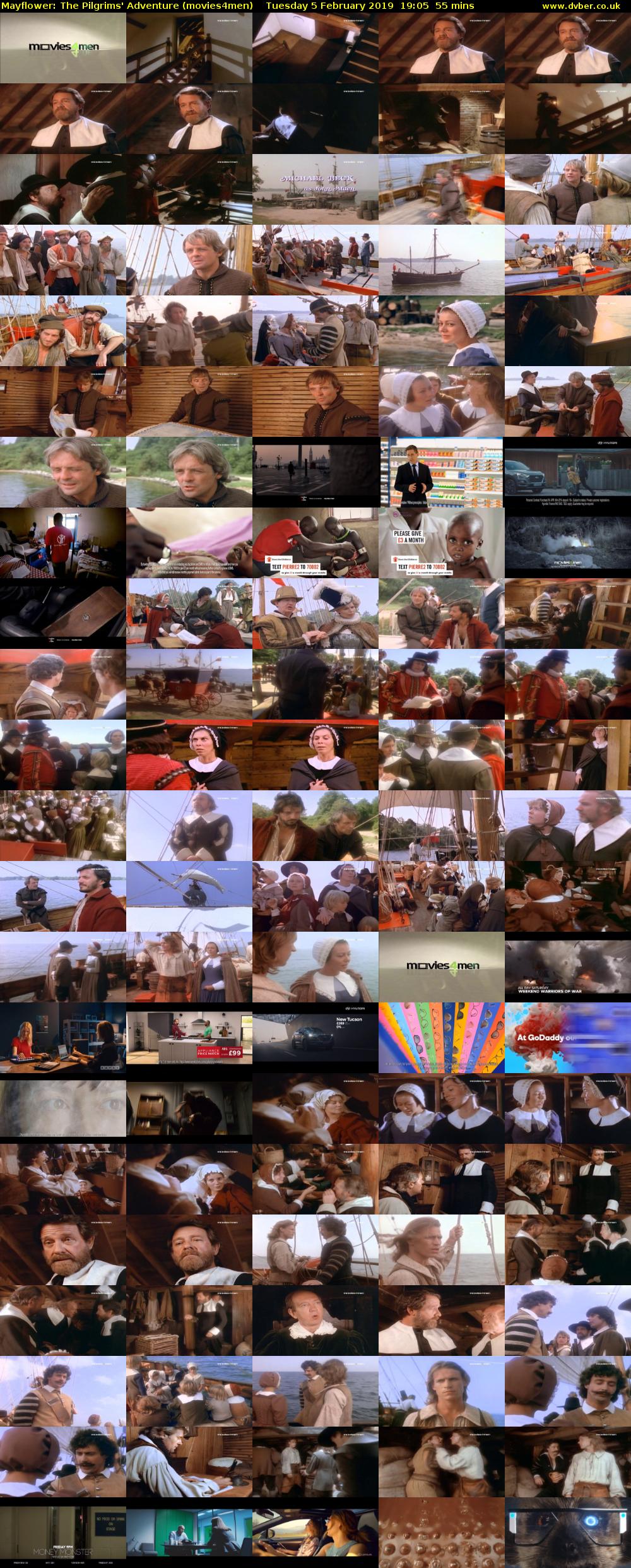 Mayflower: The Pilgrims' Adventure (movies4men) Tuesday 5 February 2019 19:05 - 20:00