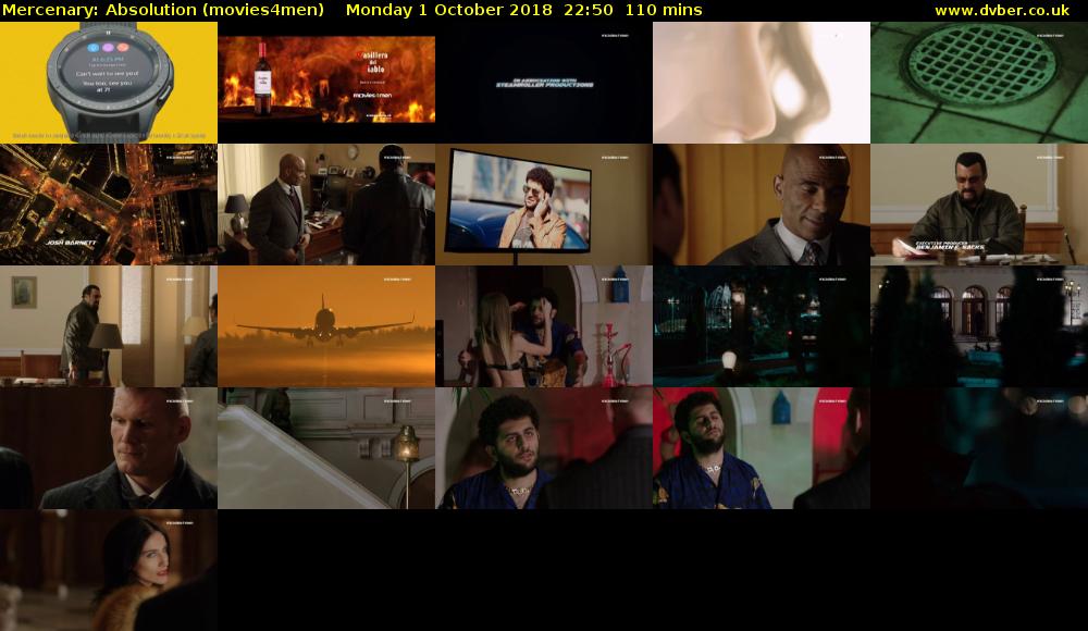 Mercenary: Absolution (movies4men) Monday 1 October 2018 22:50 - 00:40