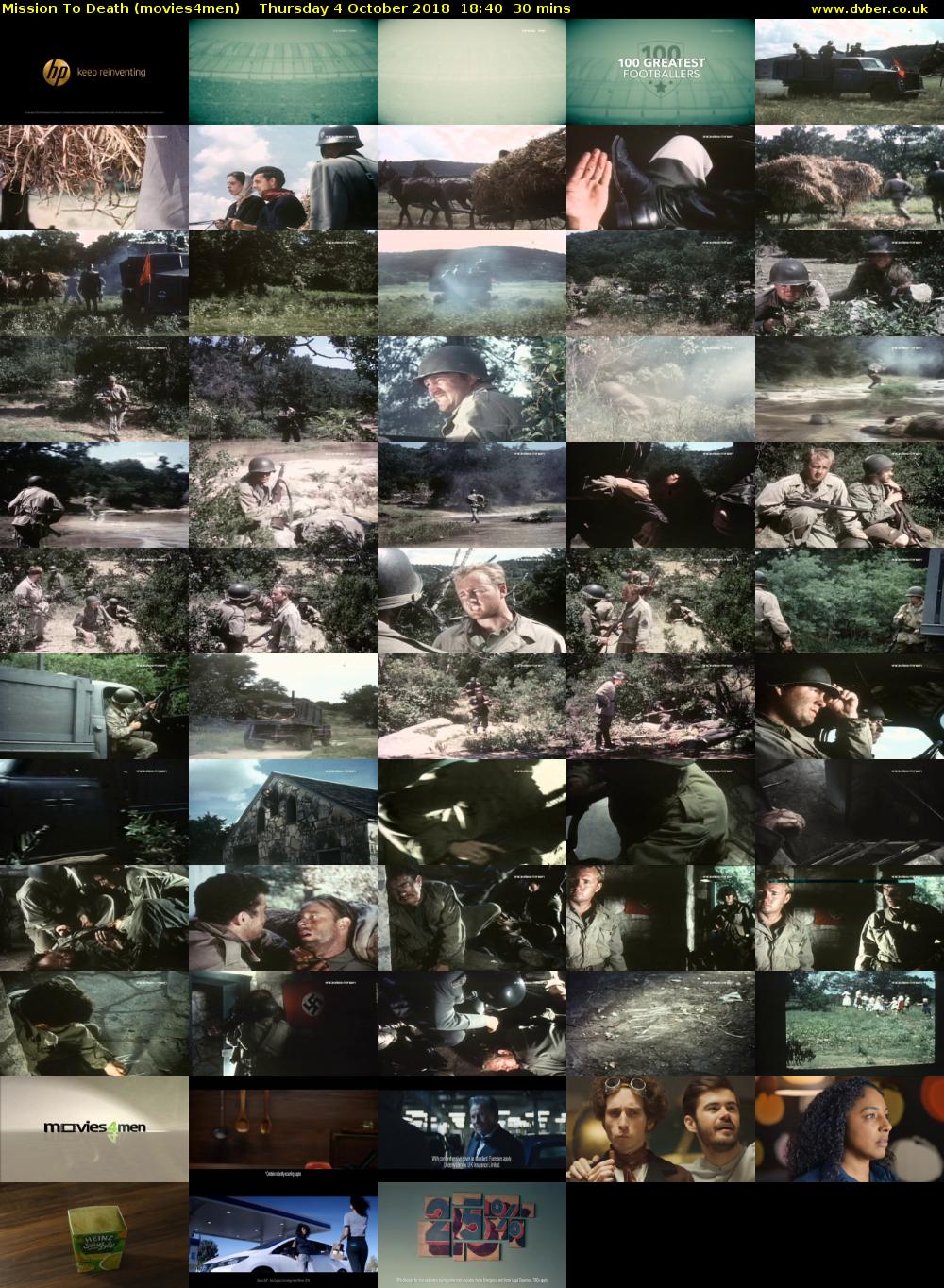 Mission To Death (movies4men) Thursday 4 October 2018 18:40 - 19:10