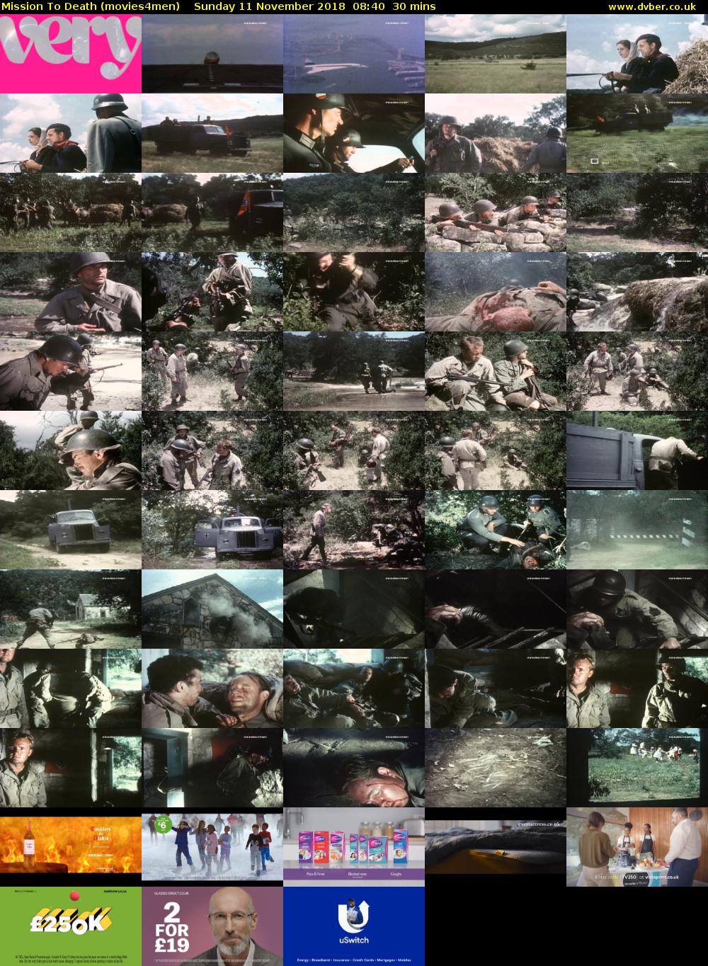 Mission To Death (movies4men) Sunday 11 November 2018 08:40 - 09:10