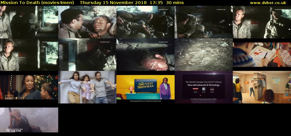 Mission To Death (movies4men) Thursday 15 November 2018 17:35 - 18:05