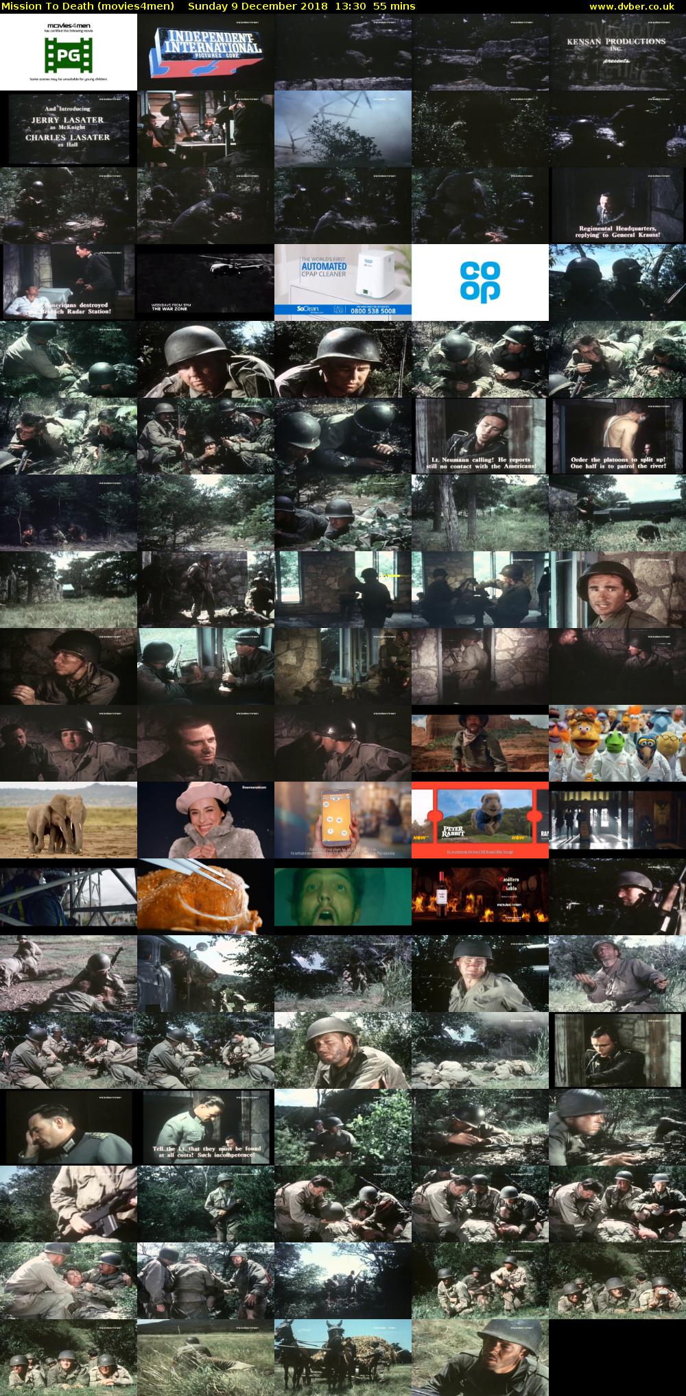 Mission To Death (movies4men) Sunday 9 December 2018 13:30 - 14:25