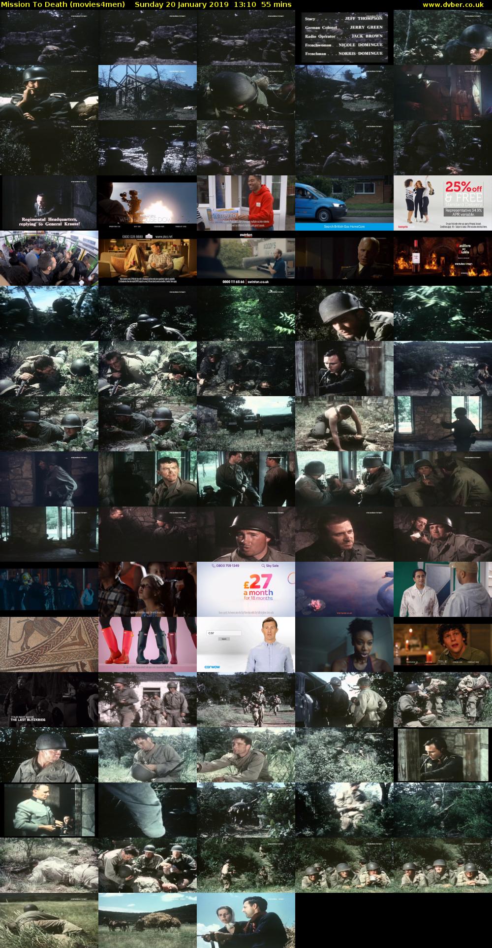 Mission To Death (movies4men) Sunday 20 January 2019 13:10 - 14:05