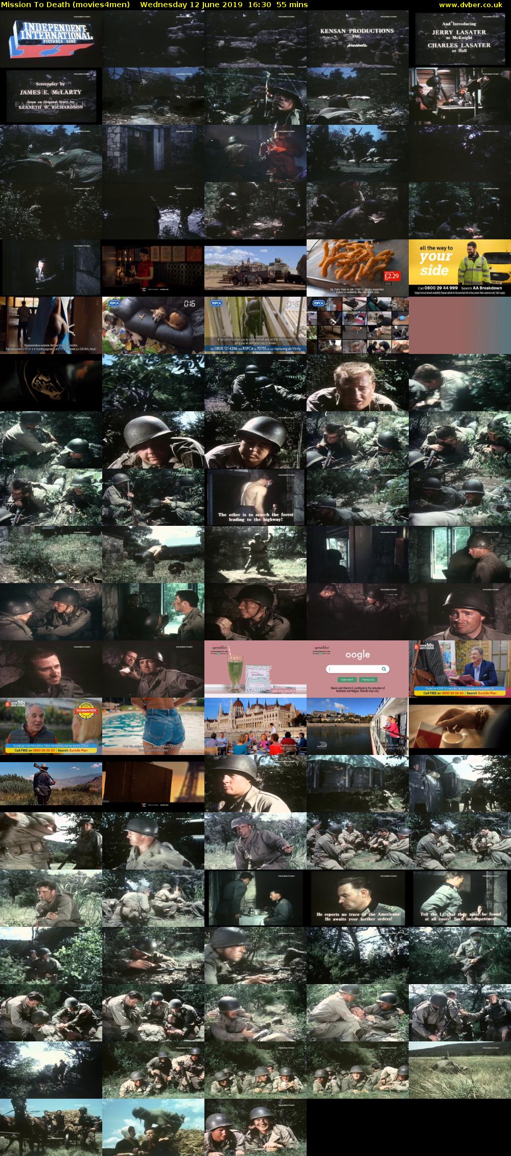 Mission To Death (movies4men) Wednesday 12 June 2019 16:30 - 17:25
