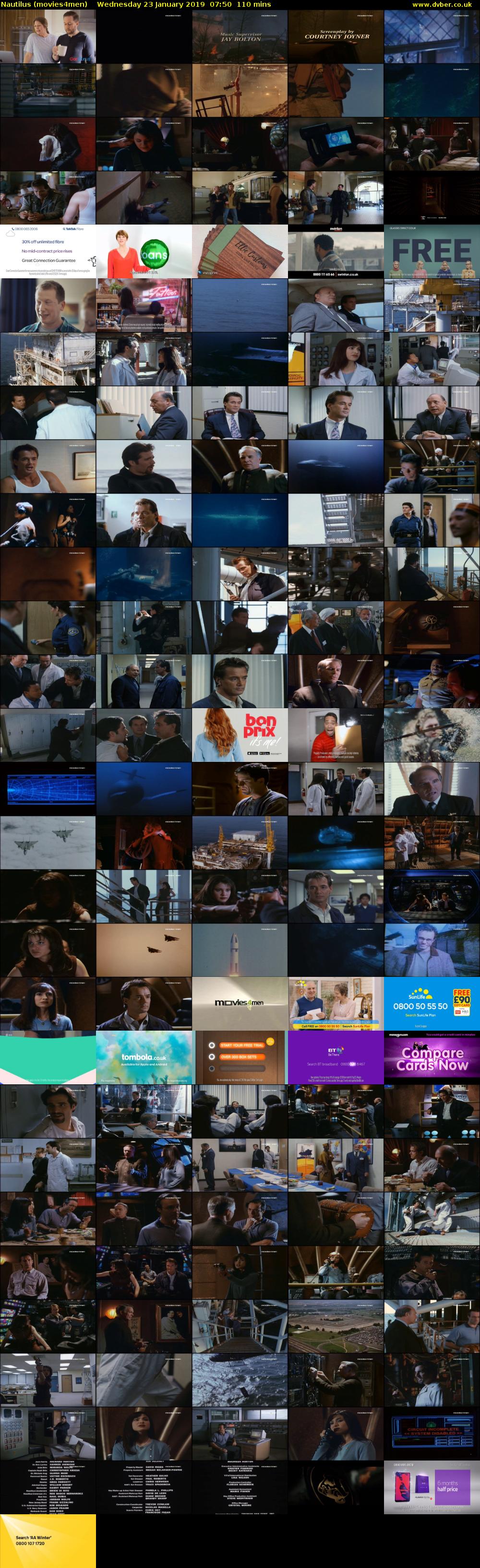 Nautilus (movies4men) Wednesday 23 January 2019 07:50 - 09:40