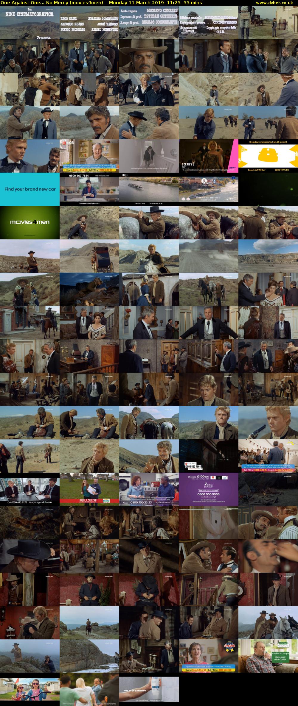 One Against One... No Mercy (movies4men) Monday 11 March 2019 11:25 - 12:20