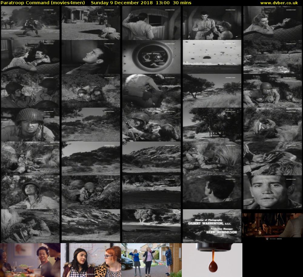 Paratroop Command (movies4men) Sunday 9 December 2018 13:00 - 13:30