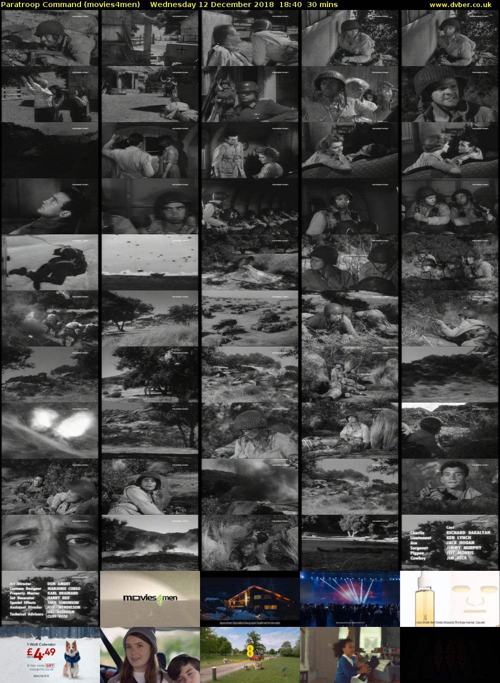 Paratroop Command (movies4men) Wednesday 12 December 2018 18:40 - 19:10