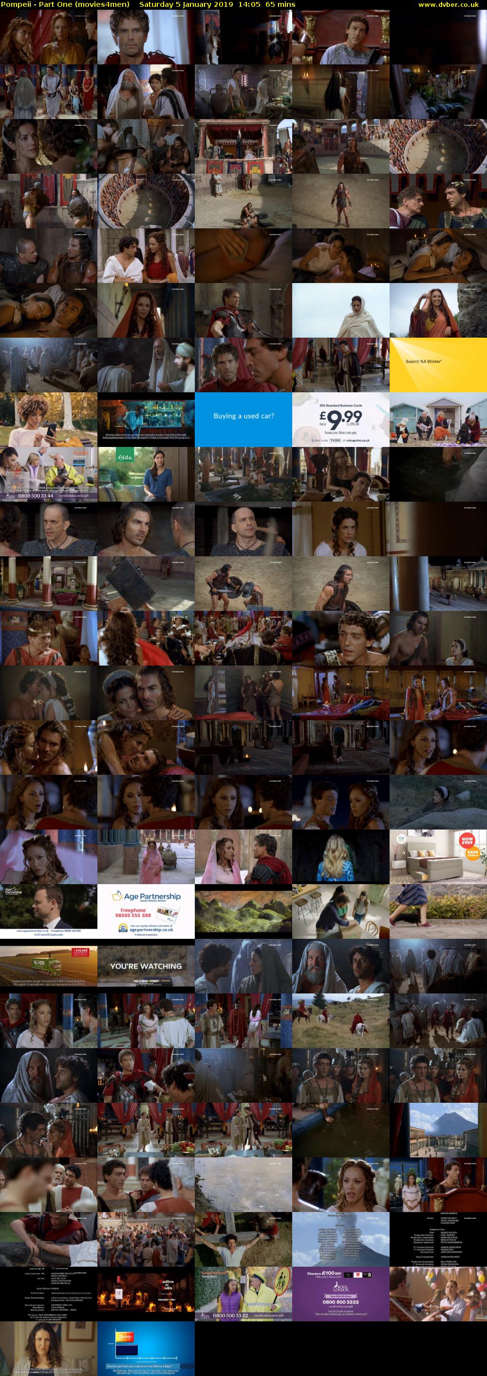 Pompeii - Part One (movies4men) Saturday 5 January 2019 14:05 - 15:10