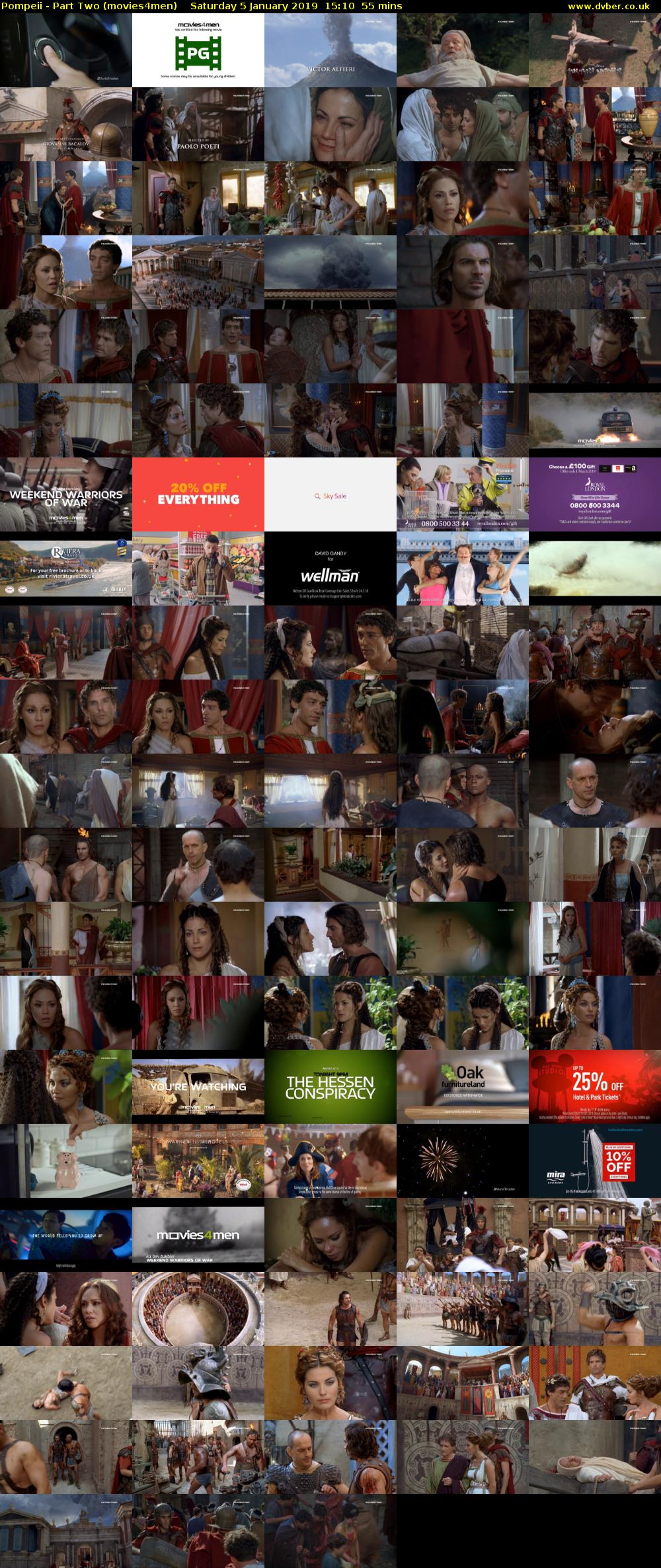 Pompeii - Part Two (movies4men) Saturday 5 January 2019 15:10 - 16:05